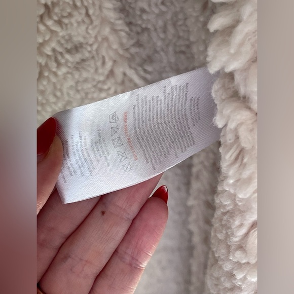 Great Jones Sherpa Lined Women's Tan Double-Breasted Faux Leather Coat - Picture 9 of 15